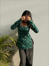 Rama Green Flora kurti
