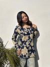 Navy Blue Straight Cotton Tunic