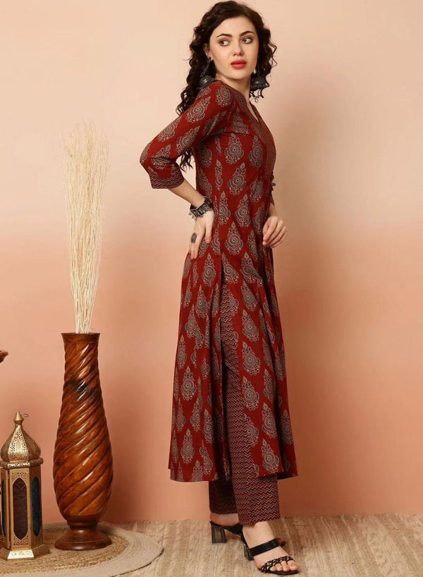Maroon Jaipuri Majesty Set