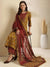 Women's Mustard & Rust Mixed Print Suit Set with Dupatta