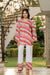 Women's Multicolour Stripe Print Kurti & White Palazzo Set