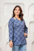 Women's Blue Medallion Print Short Kurti