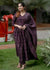 Women's Purple Paisley Print Anarkali Suit Set with Dupatta