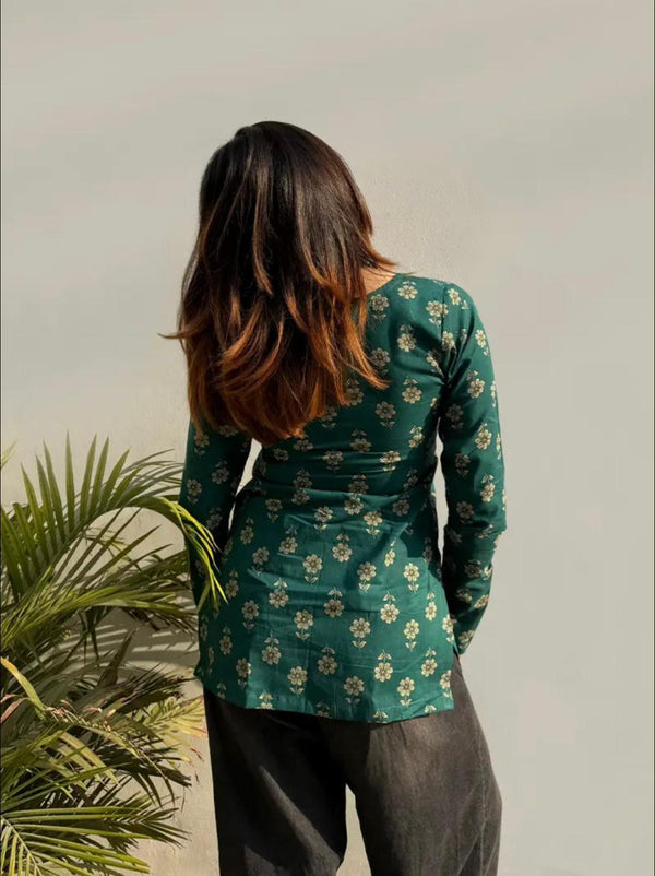 Rama Green Flora kurti