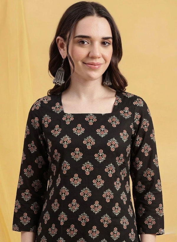 Square-Neck Ajrakh Fusion Tunic