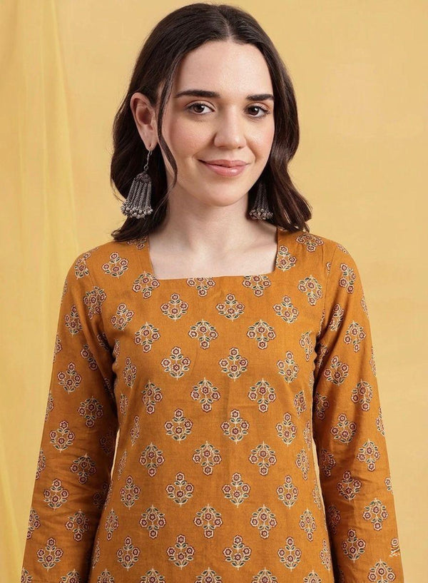 Mustard Meadow Short Kurti