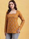 Mustard Meadow Short Kurti