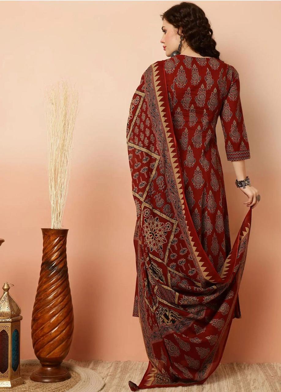 Maroon Jaipuri Majesty Set