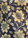 Women's Navy Cream Floral Print V-Neck Short Kurti